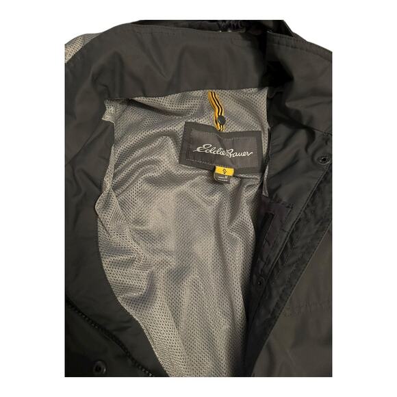 Eddie Bauer Women’s Medium Rain Jacket Weatheredge Plus dark gray hooded zip up - Picture 6 of 9